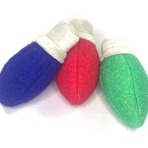 Plush Christmas Light Bulb Dog Toy